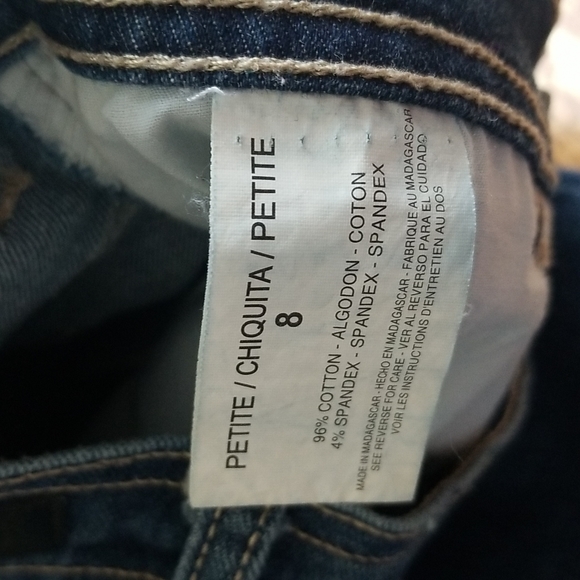 (8) Gloria Vanderbilt Petite Blue Denim Cotton Blend Ankle Jeans - Picture 8 of 10